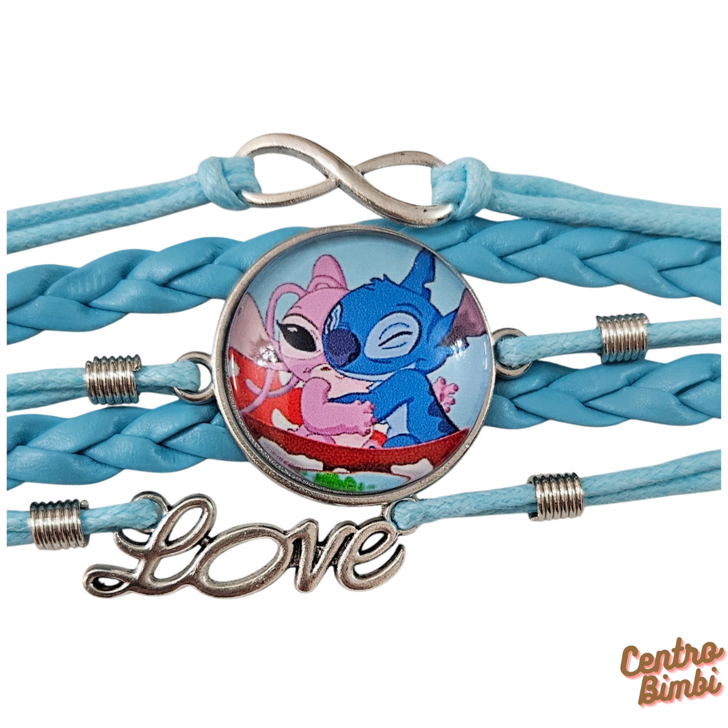 Braccialetto celeste Stitch